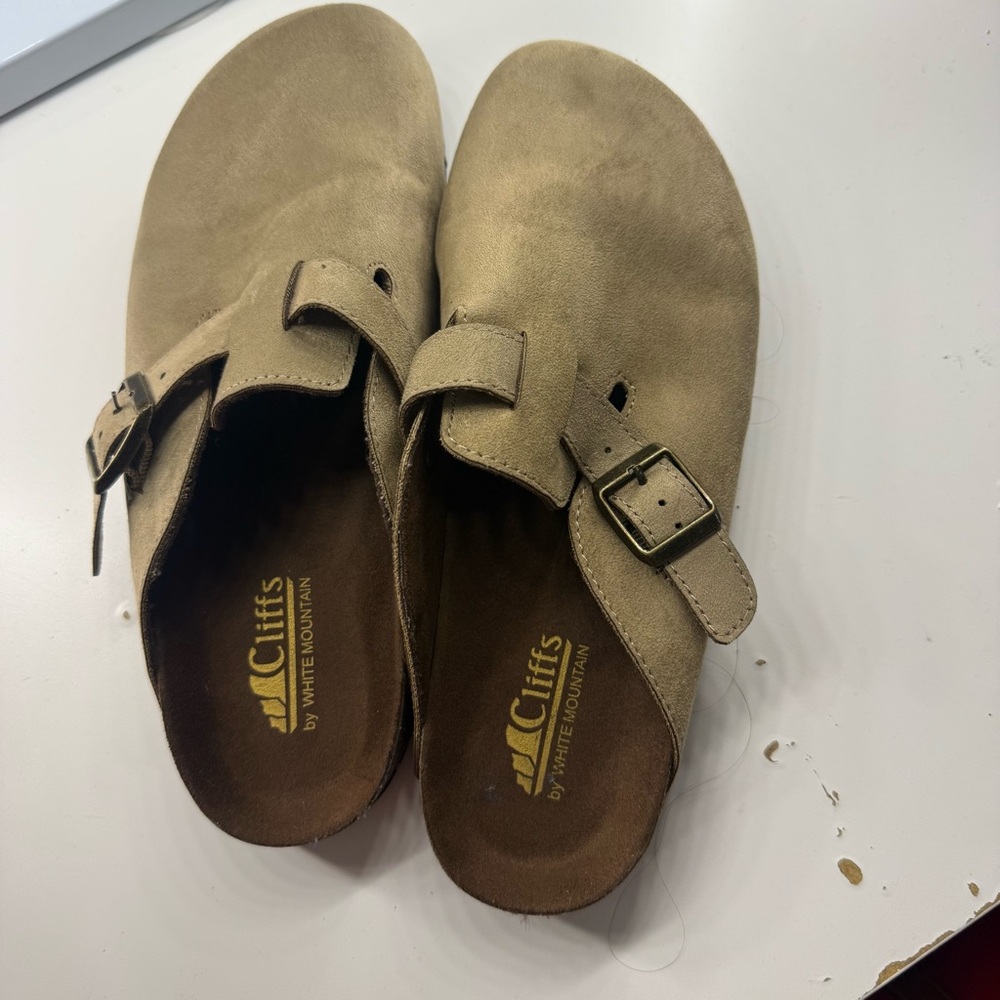 Cliffs by WHITE MOUNTAIN Beige Buckle Slip-Ons